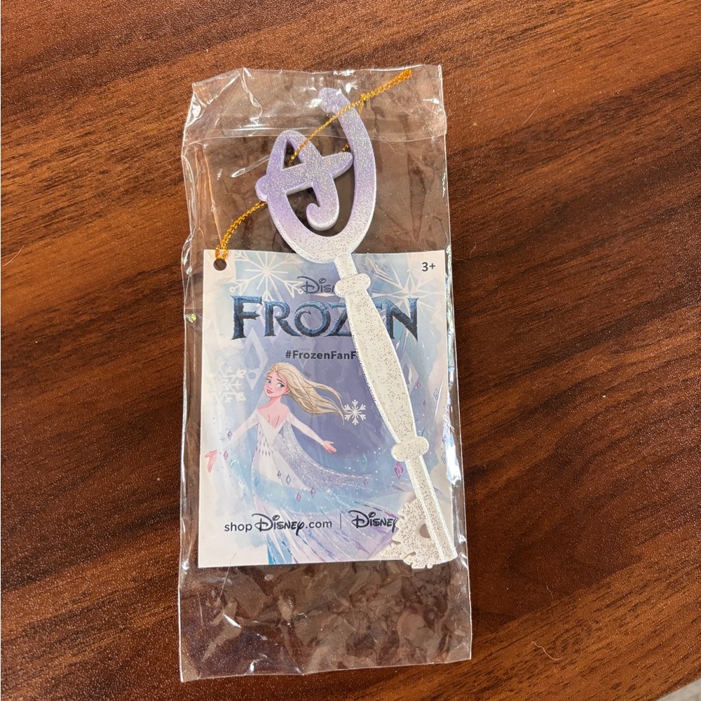 Disney Frozen Silver Glitter Key Ornament